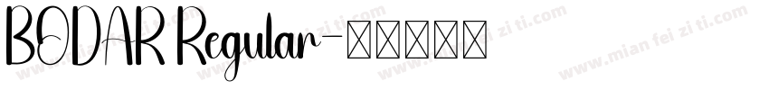 BODAR Regular字体转换